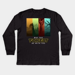 May The Forest Be With You - Wicked Design Kids Long Sleeve T-Shirt